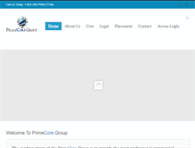 Tablet Screenshot of primecoregroup.com